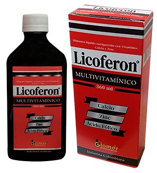 licoferon multivitaminico frasco x 360 ml.